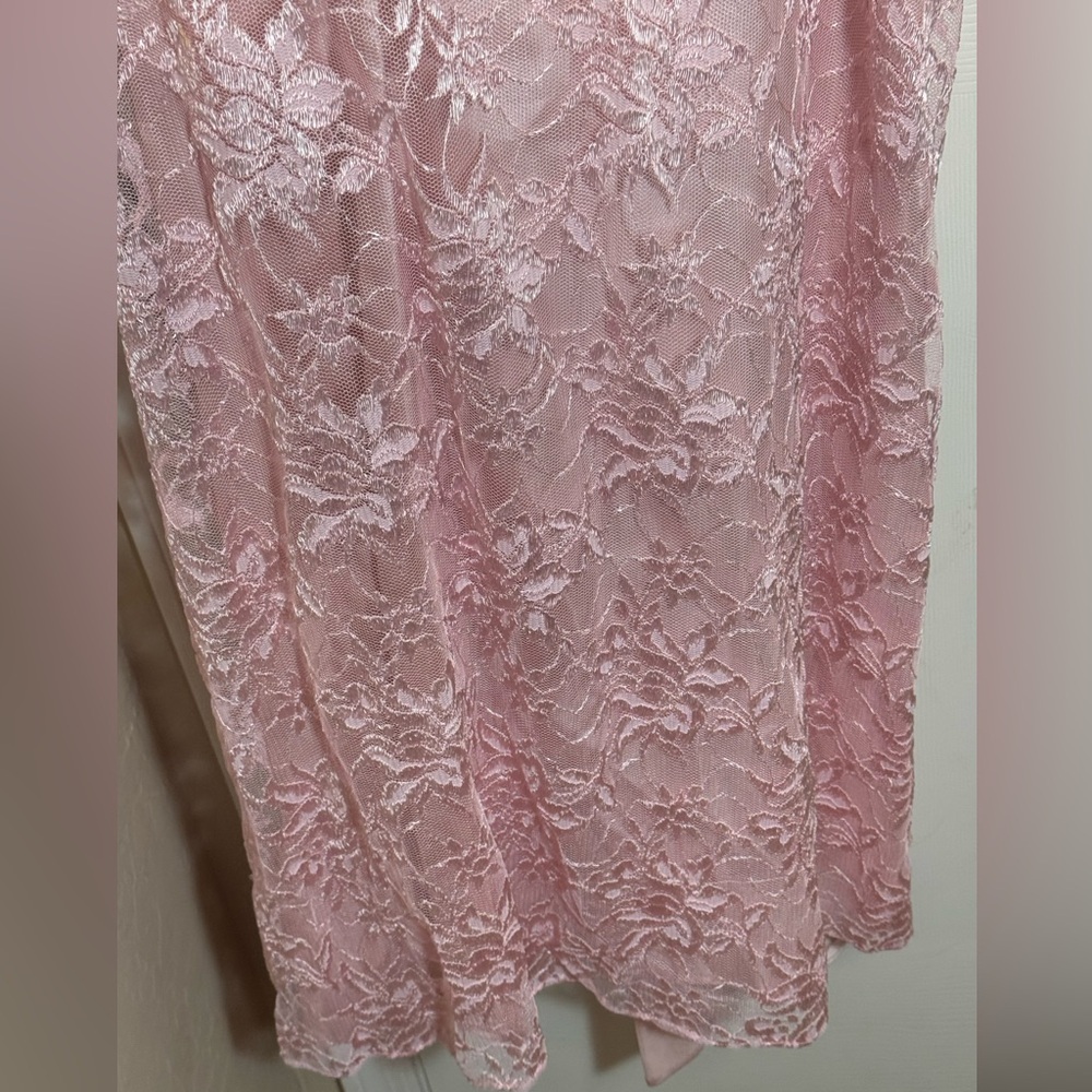 Roberta Bridal Pink Lace Prom Dress - Picture 5 of 11